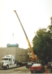 Crane loading a 
truck